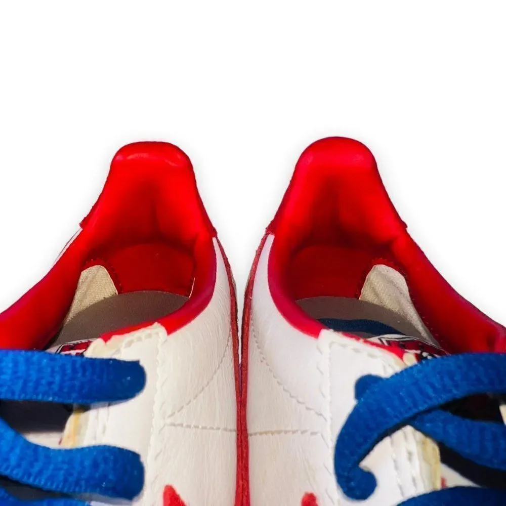 Nike ID Cortez US Soccer White Leather /‎ Red Suede 331986-997 Women's 5.5